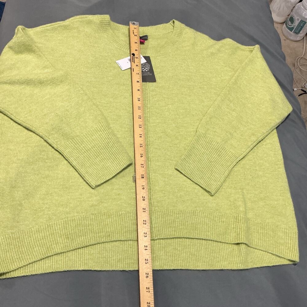 NWT Vince Camuto Green Knit Crew Neck Pullover Sweater Long Sleeve Large 3760 - Picture 9 of 10